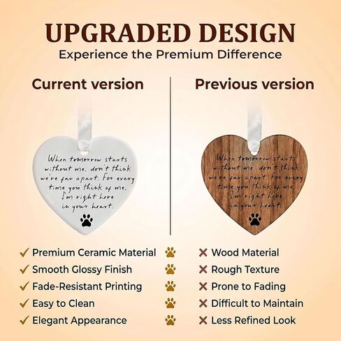 OFlyDesigns Dog Memorial Gift for Loss of Dog, Dog Memorial Picture Frame with Ceramic Heart Ornament, Pet Sympathy Gift for Grieving Pet Owners, in Loving Memory Remembrance Keepsake in Kuwait