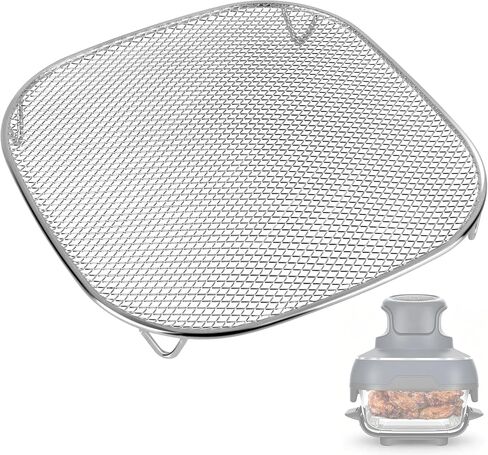 Air Fryer Crisper Tray for Ninja Crispi FN100 Pro AS101, Stainless Steel Replacement Tray for Ninja Air Fryer 2.5Qt 4Qt 6Qt Glass Containers, Food Grade Crisper Plate for Ninja Crispi Accessories in Kuwait
