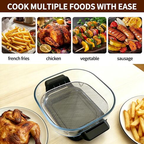 Air Fryer Crisper Tray for Ninja Crispi FN100 Pro AS101, Stainless Steel Replacement Tray for Ninja Air Fryer 2.5Qt 4Qt 6Qt Glass Containers, Food Grade Crisper Plate for Ninja Crispi Accessories in Kuwait