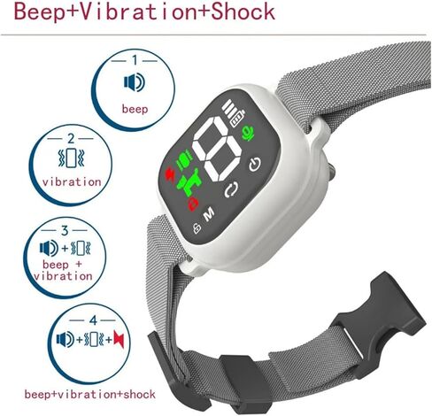 Noobark Dog Bark Collar,Smart No Anti-Bark Dog Collar with 4 Modes&8 Sensitivity Levels,Rechargeable Bark Collar for Small Medium Large Dogs (Black) in Kuwait