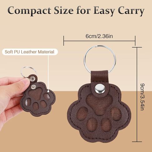 9 Pcs Dog Hair Storage Keychain, Leather Pet Memorial Keepsake Key Chain for Dog Cat Fur Storage Pendant Charm in Kuwait