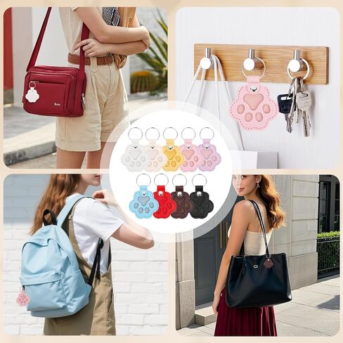 9 Pcs Dog Hair Storage Keychain, Leather Pet Memorial Keepsake Key Chain for Dog Cat Fur Storage Pendant Charm in Kuwait