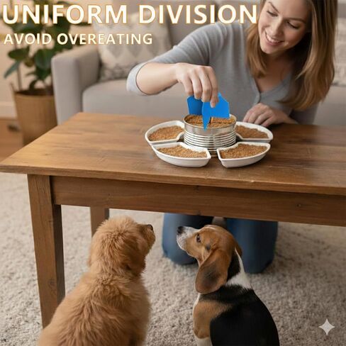 Pet Food Divider Portion Control Tool for Wet Food Equal Portions 3‑6 Servings Easy Use Durable Pet Feeding Aid for Cats Dogs Multi‑Pet Diet Management in Kuwait