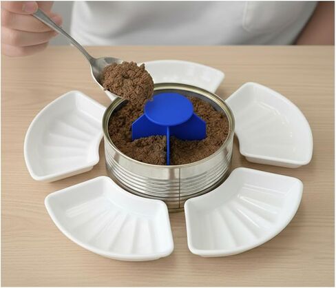 Pet Food Divider Portion Control Tool for Wet Food Equal Portions 3‑6 Servings Easy Use Durable Pet Feeding Aid for Cats Dogs Multi‑Pet Diet Management in Kuwait