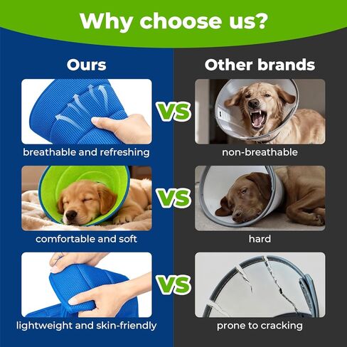 Dog Cone Collar Soft Cone for Dogs Dirt-Resistant and Washable Soft Dog Elizabethan Collars for Small Large Medium Dogs After Surgery Recovery CollarsL (Neck: 15-17.3") in Kuwait