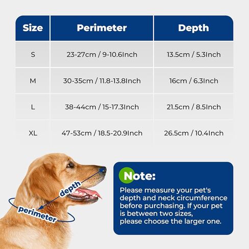 Dog Cone Collar Soft Cone for Dogs Dirt-Resistant and Washable Soft Dog Elizabethan Collars for Small Large Medium Dogs After Surgery Recovery CollarsL (Neck: 15-17.3") in Kuwait
