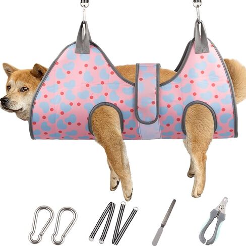 ATESON Dog Grooming Hammock for XL Large Dogs with Nail Clippers/Nail Trimmers, Dog Grooming Sling for Cutting Nails, Pet Grooming Harness for Nail Trimming, Pet Grooming Sling Helper in Kuwait