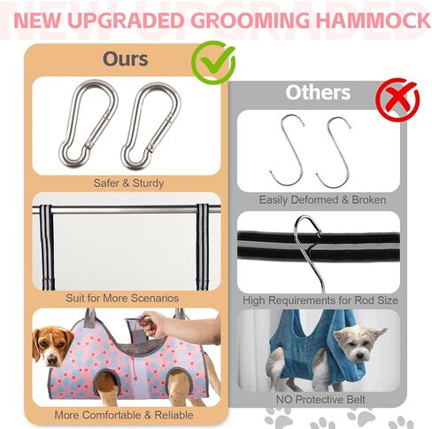 ATESON Dog Grooming Hammock for XL Large Dogs with Nail Clippers/Nail Trimmers, Dog Grooming Sling for Cutting Nails, Pet Grooming Harness for Nail Trimming, Pet Grooming Sling Helper in Kuwait