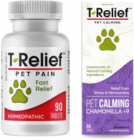 أقراص MediNatura T-Relief لتهدئة الحيوانات الأليفة (90) + أقراص T-Relief لتخفيف آلام الحيوانات الأليفة (90) in Kuwait