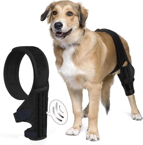 Dog Knee Brace for Torn ACL CCL – Adjustable Hind Leg Support with Metal Stabilizers, Relieves Joint Pain, Aids Recovery & Prevents Injury, Comfortable & Secure Fit for Dogs Back Leg (S) in Saudi Arabia