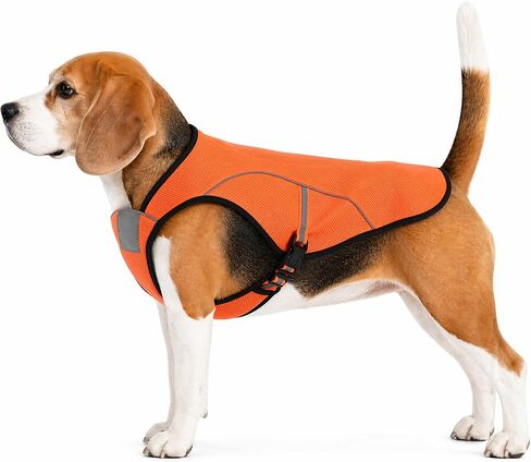 Dog Cooling Vest, Evaporative Cooling Coat for Large Medium Dogs, Reflective Breathable Mesh Summer Vest for Heatstroke Prevention, Adjustable Quick-Release (Aurantium, XX-Large) in Kuwait
