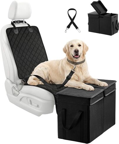 Dog Car Seat Extender with Seat Cover, Front & Back Seat Extender with Storage, Car Organizer for Large Dogs up to 120lbs in Kuwait