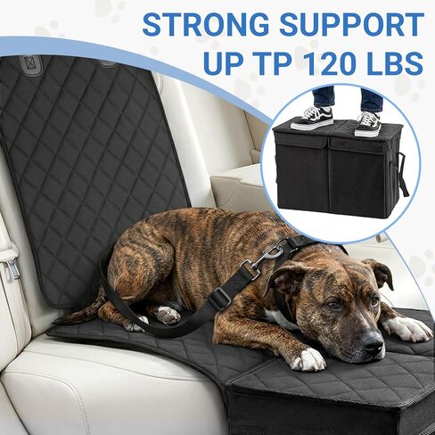 Dog Car Seat Extender with Seat Cover, Front & Back Seat Extender with Storage, Car Organizer for Large Dogs up to 120lbs in Saudi Arabia