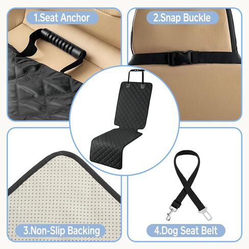Dog Car Seat Extender with Seat Cover, Front & Back Seat Extender with Storage, Car Organizer for Large Dogs up to 120lbs in Saudi Arabia
