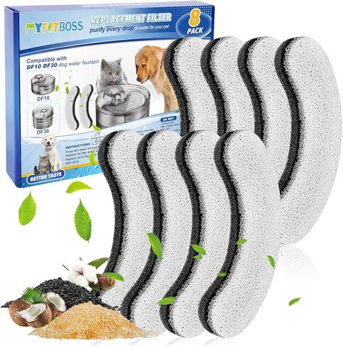Dog Water Bowl Filter Replacement, Pet Fountain Filters for DF10 & DF30 Dog Water Dispenser (12 Pack) in Kuwait