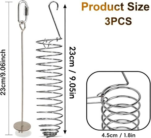 3Pcs Rat Enrichment Toys,Rat Toys for Pet Rats, Bird Food Holder,Parrot Foraging Stainless Steel Food Vegetable Holder Slow Feeder Rodent Cage Accessories in Kuwait