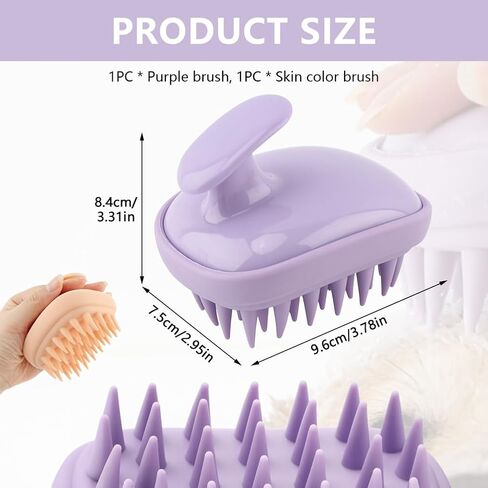 2-in-1 Dog Bath Brush, 2 Pcs Pet Silicone Brush for Long & Short Haired Dogs and Cats, Dog Scrubber for Bath, Rubber Curry Brush, Use Wet as Bath Brush or Dry for Grooming in Kuwait