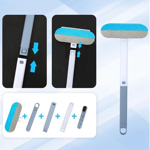 2pack Pet Hair Remover, Dog Hair Remover Glove with Cat Hair Remover Brush for Couch, Reusable Washable Lint Cleaner Brush Hairs Removal Tool for Furniture Clothing Bedsheets Carpets in Kuwait