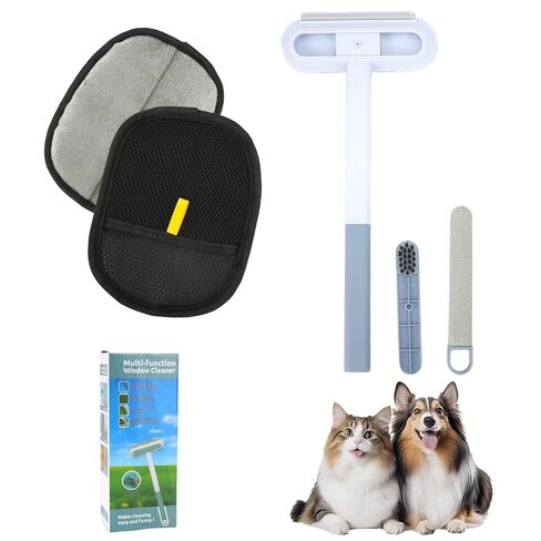 2pack Pet Hair Remover, Dog Hair Remover Glove with Cat Hair Remover Brush for Couch, Reusable Washable Lint Cleaner Brush Hairs Removal Tool for Furniture Clothing Bedsheets Carpets in Kuwait