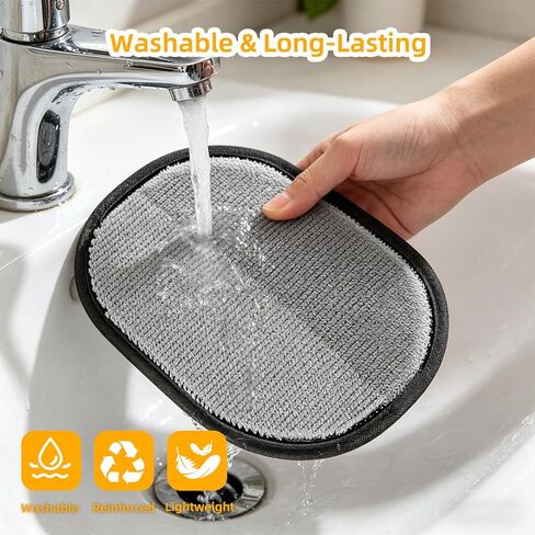 Large Pet Hair Removal Glove 2 Pack – Electrostatic Reusable Pet Hair Remover Glove for Dogs & Cats, Pet Hair Remover Tool Soft for Bed, Sofa, Carpet, Car Seat (Black) in Kuwait
