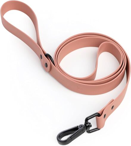 Fei & Eve Waterproof Dog Leash - 4FT, Odor-Free PVC Material, Easy to Clean, 360° Swivel Hook, Suitable for Small, Medium & Large Dogs, Blush in Saudi Arabia