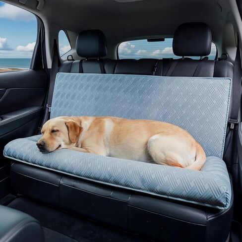 Premium Cooling Dog Car Bed for Medium & Large Dogs, Breathable Back Seat Travel Dog Car Seat, Cool-to-Touch Washable Pet Travel Bed with Supportive Bolster in Saudi Arabia