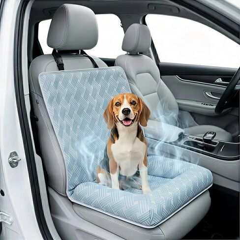Premium Cooling Dog Car Bed for Medium & Large Dogs, Breathable Back Seat Travel Dog Car Seat, Cool-to-Touch Washable Pet Travel Bed with Supportive Bolster in Saudi Arabia
