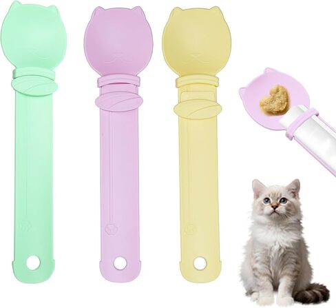 3PCS Cat Strip Feeder, Cats Stripe Squeeze Spoon, Multifunctional Lickable Treat Feeding Dispenser for Cat Liquid Snack and Wet Food in Kuwait