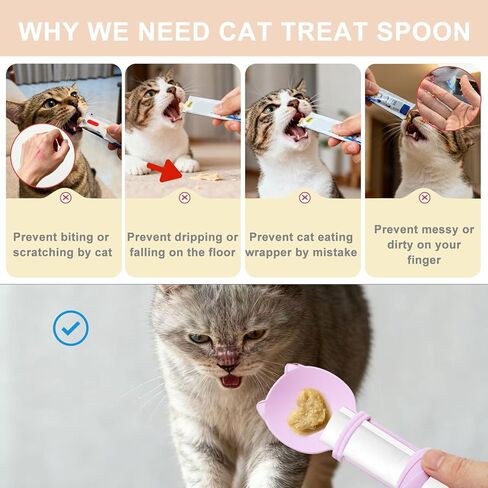 3PCS Cat Strip Feeder, Cats Stripe Squeeze Spoon, Multifunctional Lickable Treat Feeding Dispenser for Cat Liquid Snack and Wet Food in Kuwait