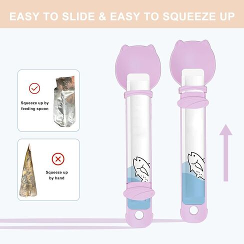 3PCS Cat Strip Feeder, Cats Stripe Squeeze Spoon, Multifunctional Lickable Treat Feeding Dispenser for Cat Liquid Snack and Wet Food in Kuwait