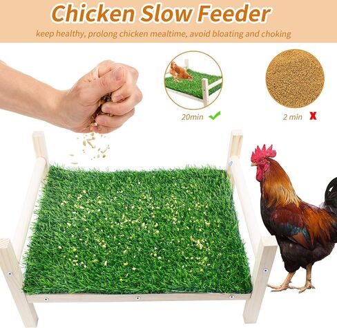 FlidRunest Extra-Large Wooden Chicken Toys, Natural Chicken Foraging Bed Toy for Coop, Multifunctional Training Perch Stand and for Poultry Chick, Hens, Rats in Kuwait