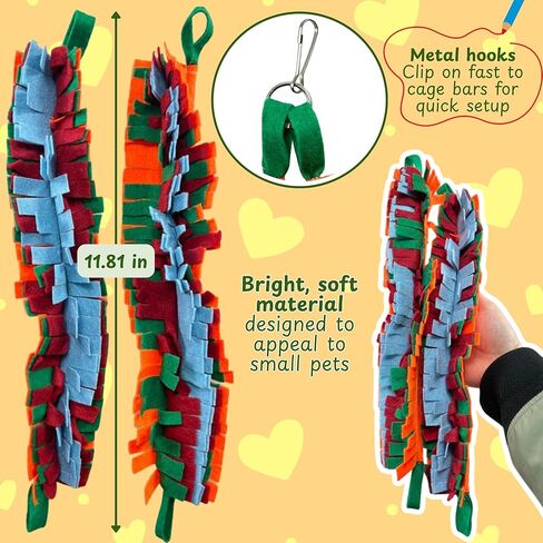 Sugar Glider Hanging Climbing Enrichment Toy, Colorful Hanging Climbing Exercise Toys and Laundry Bag, Swing Rope Enrichment, Sugar Glider Cage Accessories for Ferret Hamster Squirrel (Laundry Bag) in Saudi Arabia