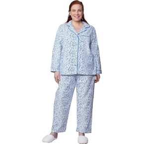 LA CERA Women's Flannel PJ Set