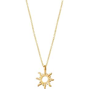 MYOSPARK Simple Sun Pendant Necklace with Message Card Gift Card for Women Girl