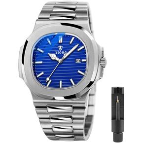 Tiong Men's Watch Business Clock Quartz Men's Watch Stainless Steel Waterproof Luminous Watch