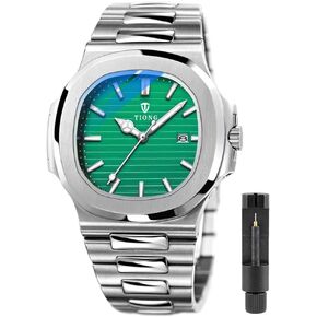 Tiong Men's Watch Business Clock Quartz Men's Watch Stainless Steel Waterproof Luminous Watch
