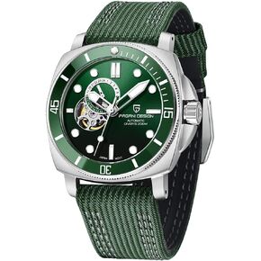 HaiQin Pagani Design Watch 1736 Mens Automatic NH39 Movment Nylon Strap 200M Waterproof Fashion Sport Skeleton Watches
