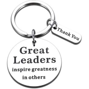 Boss Day Gifts for Women Men Keychains for Boss Boss Lady Gifts for women Leadership Gifts Thank You Gift for Mentor Supervisor Leader Office Birthday Gifts for Boss Boss Appreciation Gifts, Silver, S in Kuwait