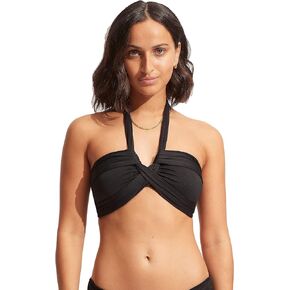 Seafolly Collective هالتر باندو أسود AUS 18 (الولايات المتحدة للسيدات 14)