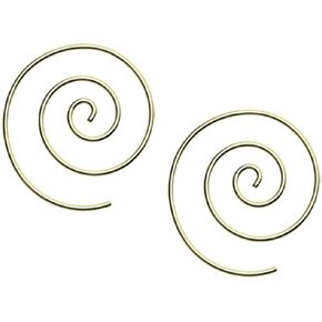 14-20GA Stainless Steel Small Spiral Coiled Hoop Earrings, Sold as a Pair