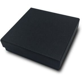 Pacific Jewelry Displays 6 Pack Cotton Filled Matte Black Cardboard Jewelry Necklace Earring Bangle Anklet Pendant Bracelets Watch Gift and Retail Boxes Size 3 1/2" x 3 1/2" x 1" Inch