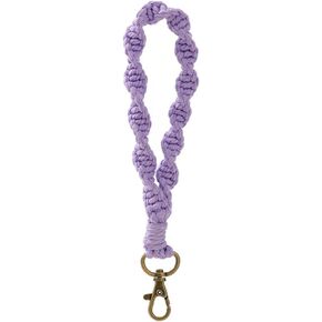 Sither Macrame Keychain Women Handmade Keychain Bracelet Keyring Wristlet Macrame Keychain Holder for Mom's Gift