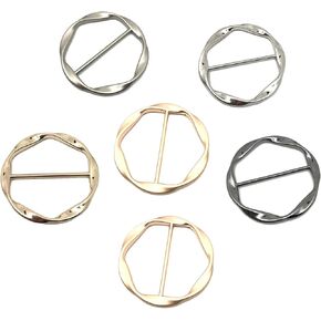 Scarf Ring Clip Metal T Shirt Clips Metal Round Circle Clip Buckle Clothing Ring Wrap Holders Shirt Tie Clips for Women Scarves Clasp