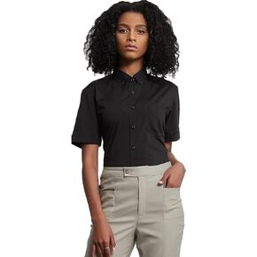 MGWDT Women's Button Down Collar Shirt Wrinkle-Free Work Blouse Long Sleeve Stretchy Lightweight Tops Pocket - Style