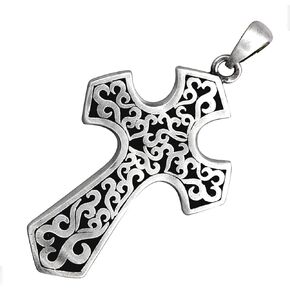 Personalized 925 Sterling Silver Cross Pendant -Gift for Dad, Mom,Husband,Wife,Boyfriend, Girlfriend, Him, Her