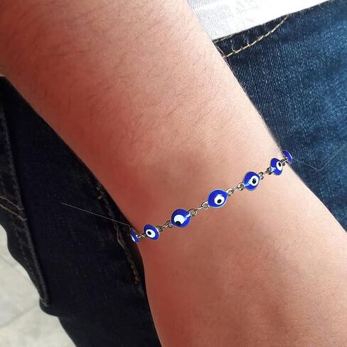 3 قطع من أساور عين الشر للنساء والرجال والفتيات، مصنوعة يدويًا من الفولاذ المقاوم للصدأ، مجوهرات عيون شريرة لهدايا أفضل الأصدقاء للعائلة in Kuwait