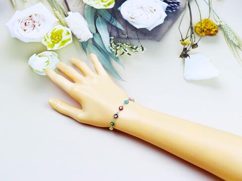 3 قطع من أساور عين الشر للنساء والرجال والفتيات، مصنوعة يدويًا من الفولاذ المقاوم للصدأ، مجوهرات عيون شريرة لهدايا أفضل الأصدقاء للعائلة in Kuwait