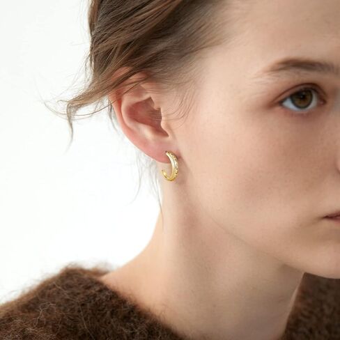 أقراط دائرية من الفضة عيار 925 من Ritach للنساء مطلية بالفضة الإسترلينية ولا تسبب الحساسية، أقراط هاجي مكتنزة سميكة للفتيات المراهقات in Kuwait