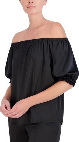 BCBGMAXAZRIA Women's Pullover Off The Shoulder Neck Puff Sleeve Blouse in Saudi Arabia