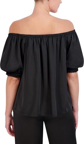 BCBGMAXAZRIA Women's Pullover Off The Shoulder Neck Puff Sleeve Blouse in Saudi Arabia